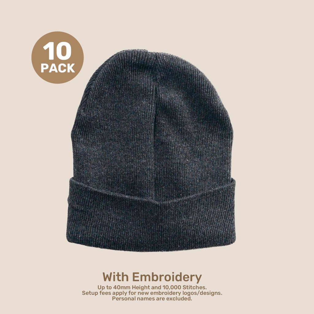 Thick Knit Beanie | with Custom Embroidery