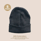Thick Knit Beanie | with Custom Embroidery