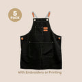 Classic Canvas Apron - Bib Crossback | with Custom Embroidery or Printing