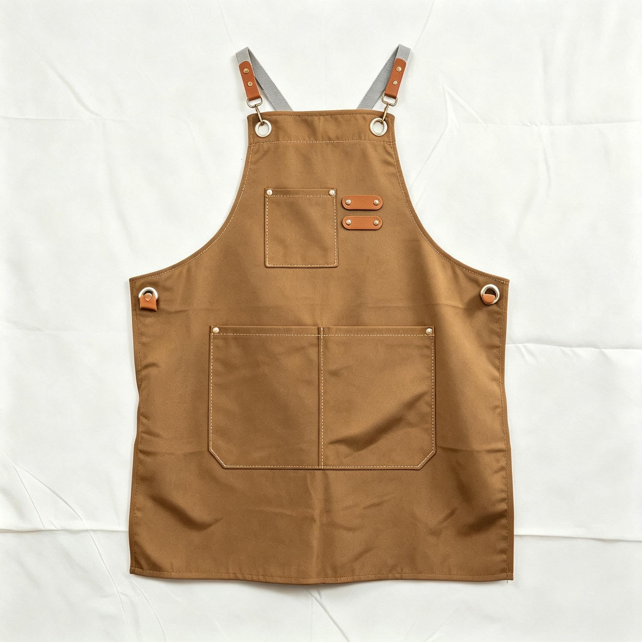 Classic Canvas Apron - Bib Crossback | with Custom Embroidery or Printing