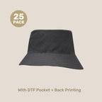 Kids Breathable Bucket Hat Pack – 54cm Polyester Twill | with Custom Embroidery or Printing