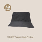 Kids Breathable Bucket Hat Pack – 54cm Polyester Twill | with Custom Embroidery or Printing