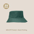 Kids Breathable Bucket Hat Pack – 54cm Polyester Twill | with Custom Embroidery or Printing