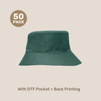 Kids Breathable Bucket Hat Pack – 54cm Polyester Twill | with Custom Embroidery or Printing