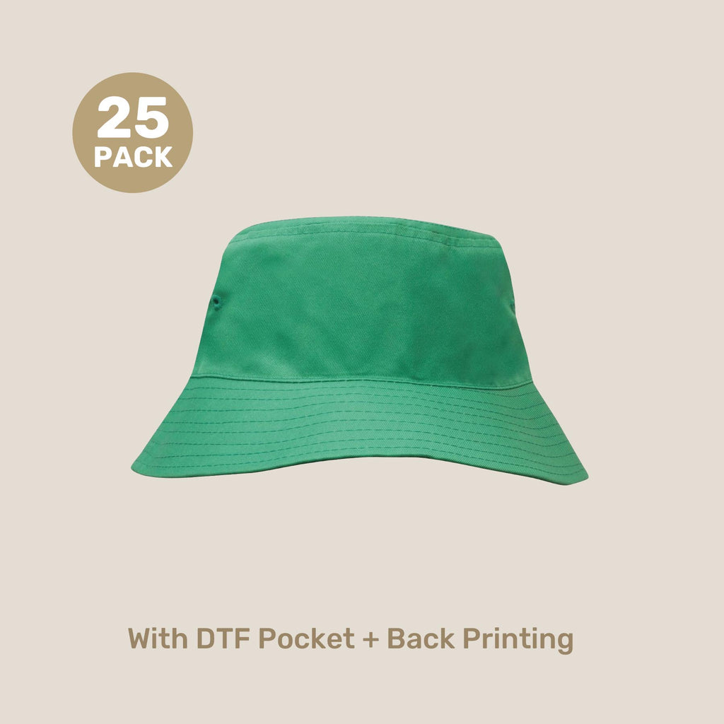 Kids Breathable Bucket Hat Pack – 54cm Polyester Twill | with Custom Embroidery or Printing