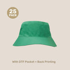 Kids Breathable Bucket Hat Pack – 54cm Polyester Twill | with Custom Embroidery or Printing