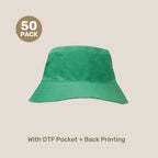 Kids Breathable Bucket Hat Pack – 54cm Polyester Twill | with Custom Embroidery or Printing