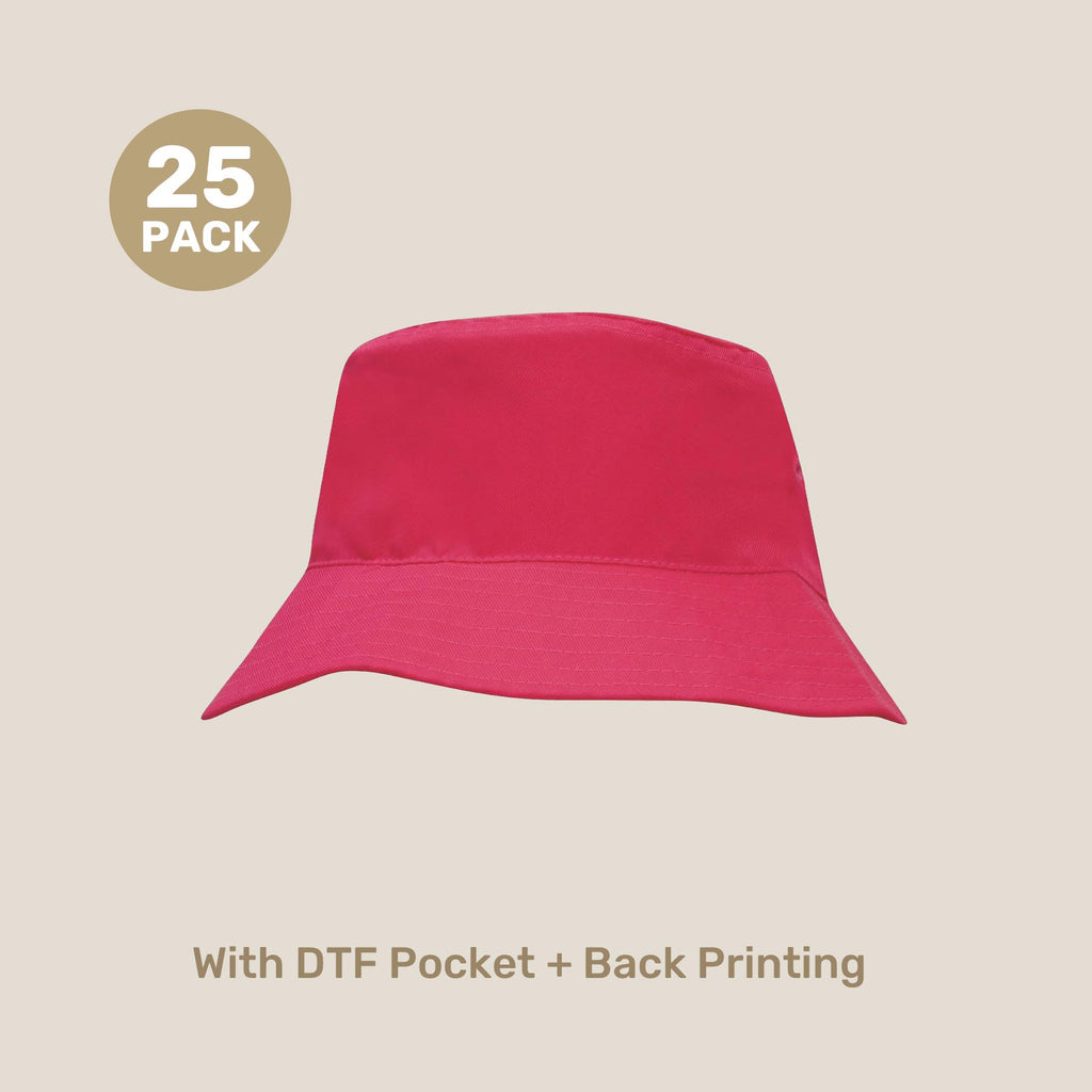 Kids Breathable Bucket Hat Pack – 54cm Polyester Twill | with Custom Embroidery or Printing
