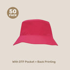 Kids Breathable Bucket Hat Pack – 54cm Polyester Twill | with Custom Embroidery or Printing