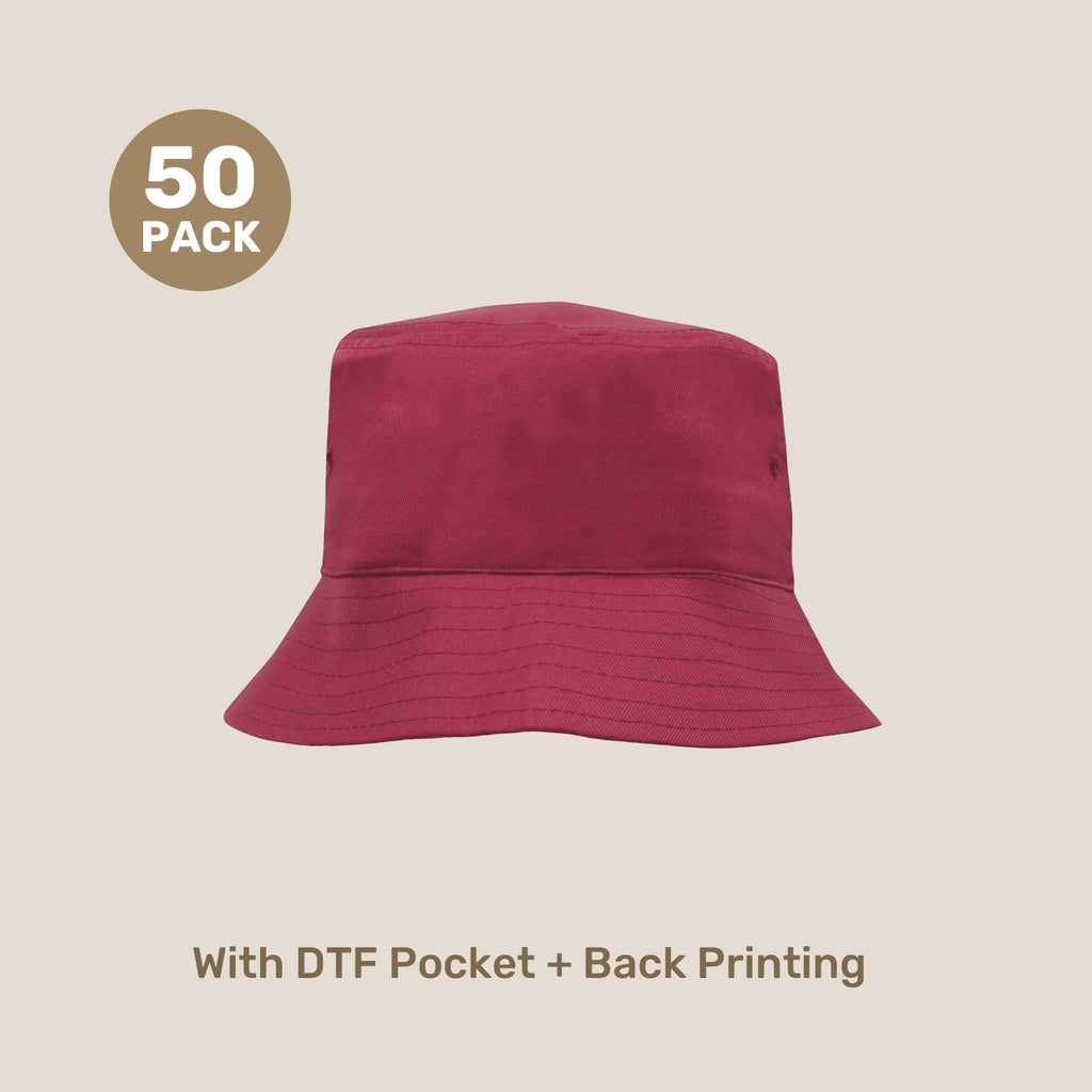 Kids Breathable Bucket Hat Pack – 54cm Polyester Twill | with Custom Embroidery or Printing