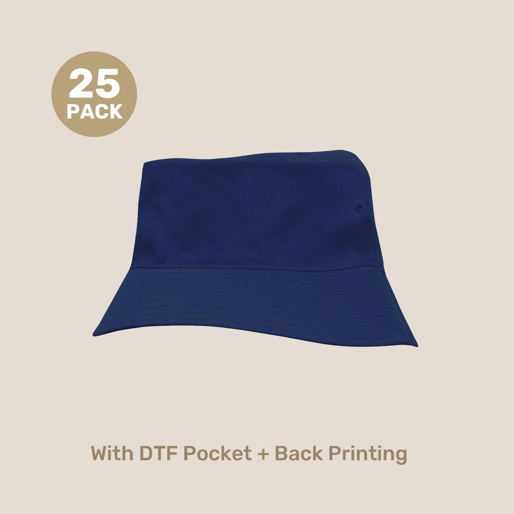 Kids Breathable Bucket Hat Pack – 54cm Polyester Twill | with Custom Embroidery or Printing