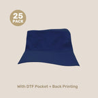 Kids Breathable Bucket Hat Pack – 54cm Polyester Twill | with Custom Embroidery or Printing
