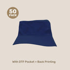 Kids Breathable Bucket Hat Pack – 54cm Polyester Twill | with Custom Embroidery or Printing