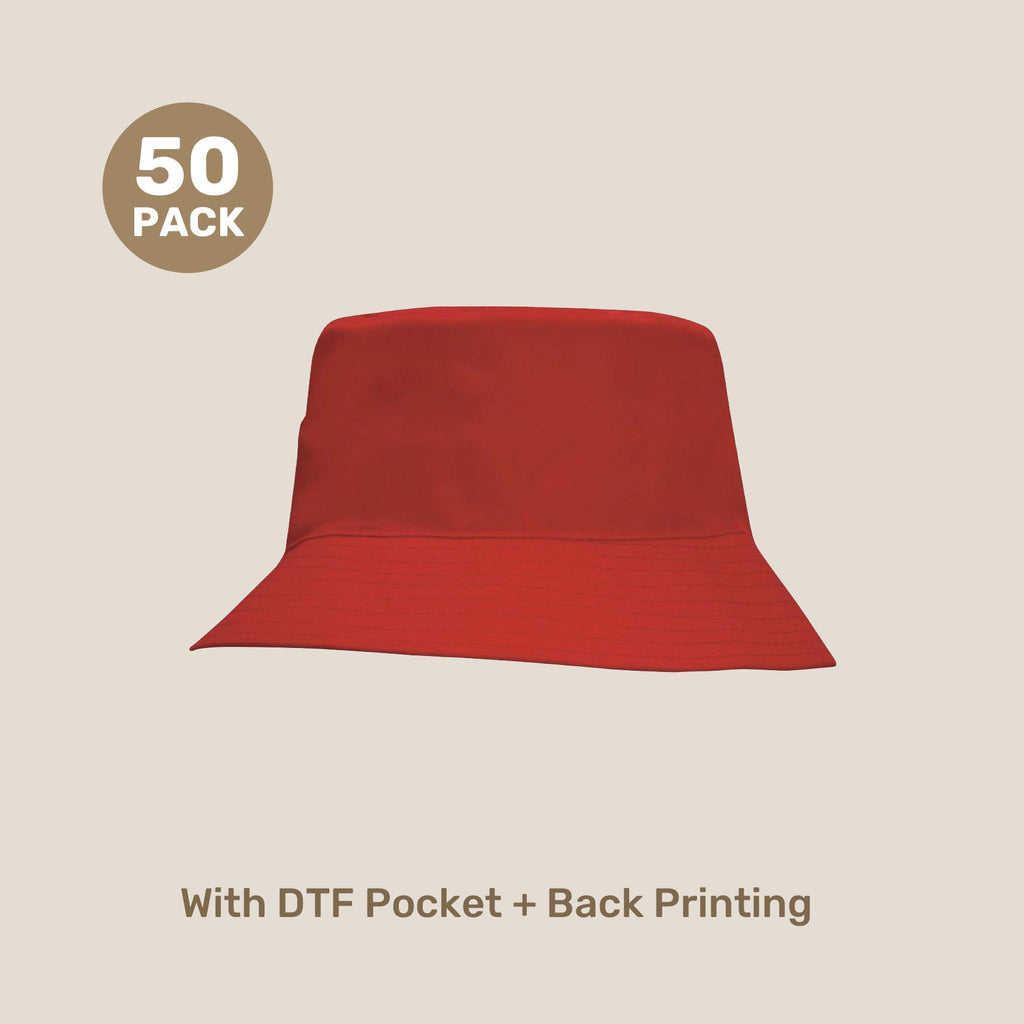 Kids Breathable Bucket Hat Pack – 54cm Polyester Twill | with Custom Embroidery or Printing