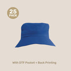 Kids Breathable Bucket Hat Pack – 54cm Polyester Twill | with Custom Embroidery or Printing