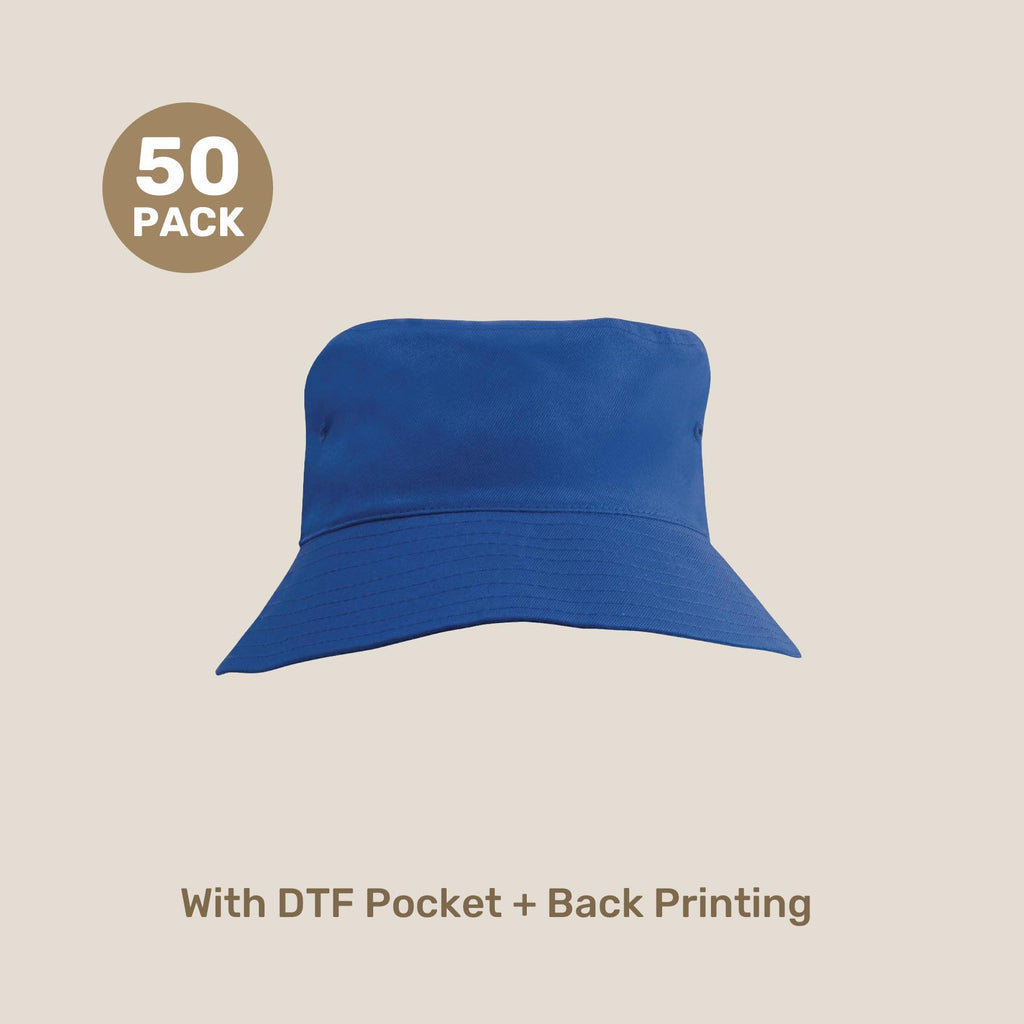 Kids Breathable Bucket Hat Pack – 54cm Polyester Twill | with Custom Embroidery or Printing