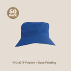 Kids Breathable Bucket Hat Pack – 54cm Polyester Twill | with Custom Embroidery or Printing