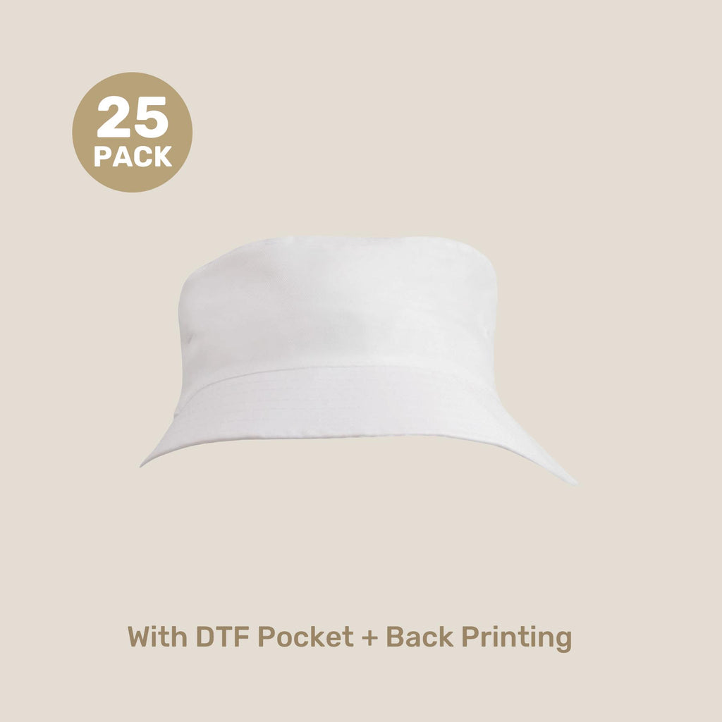 Kids Breathable Bucket Hat Pack – 54cm Polyester Twill | with Custom Embroidery or Printing
