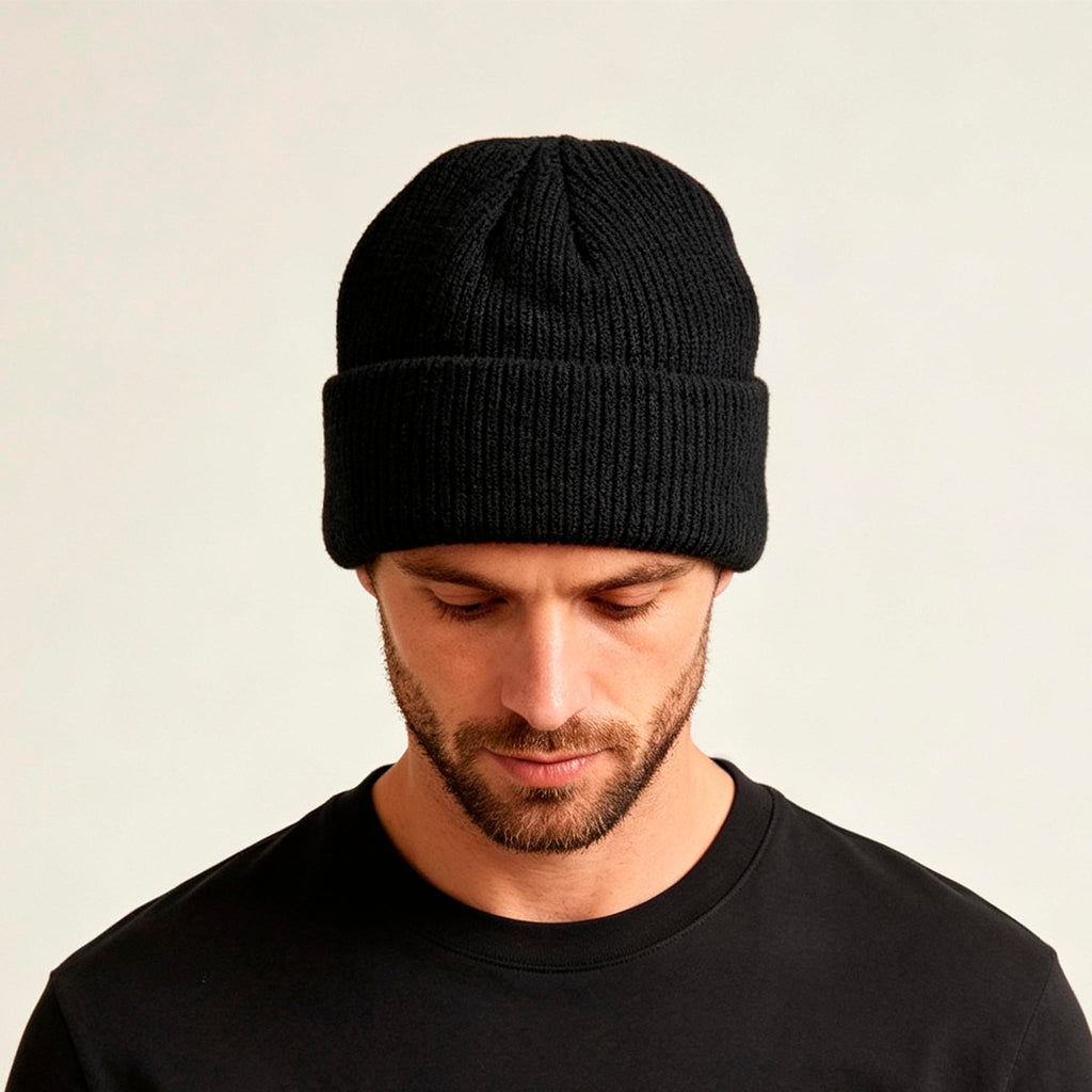 Extra Thick Rib Knit Beanie | With Custom Embroidery