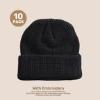 Extra Thick Rib Knit Beanie | With Custom Embroidery
