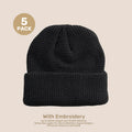 Extra Thick Rib Knit Beanie | With Custom Embroidery