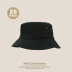 Kids Adjustable Bucket Hat Pack – 50–54cm Cotton Blend Twill | With Custom Embroidery or Printing