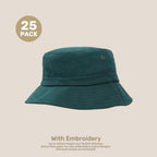 Kids Adjustable Bucket Hat Pack – 50–54cm Cotton Blend Twill | With Custom Embroidery or Printing