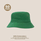 Kids Adjustable Bucket Hat Pack – 50–54cm Cotton Blend Twill | With Custom Embroidery or Printing