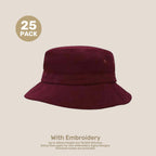 Kids Adjustable Bucket Hat Pack – 50–54cm Cotton Blend Twill | With Custom Embroidery or Printing