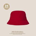 Kids Adjustable Bucket Hat Pack – 50–54cm Cotton Blend Twill | With Custom Embroidery or Printing
