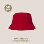 Kids Adjustable Bucket Hat Pack – 50–54cm Cotton Blend Twill | With Custom Embroidery or Printing