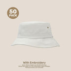 Kids Adjustable Bucket Hat Pack – 50–54cm Cotton Blend Twill | With Custom Embroidery or Printing