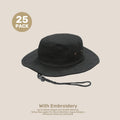 Wide Brim Bucket Hat Pack – Brushed CVC | With Custom Embroidery & Printing
