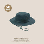 Wide Brim Bucket Hat Pack – Brushed CVC | With Custom Embroidery & Printing
