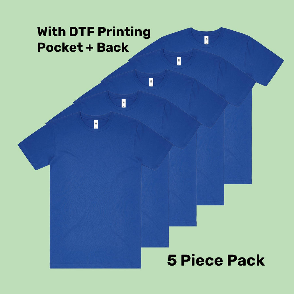 Premium Tubular Tee Pack (5 or 10) – Special Offer | with Custom Printing