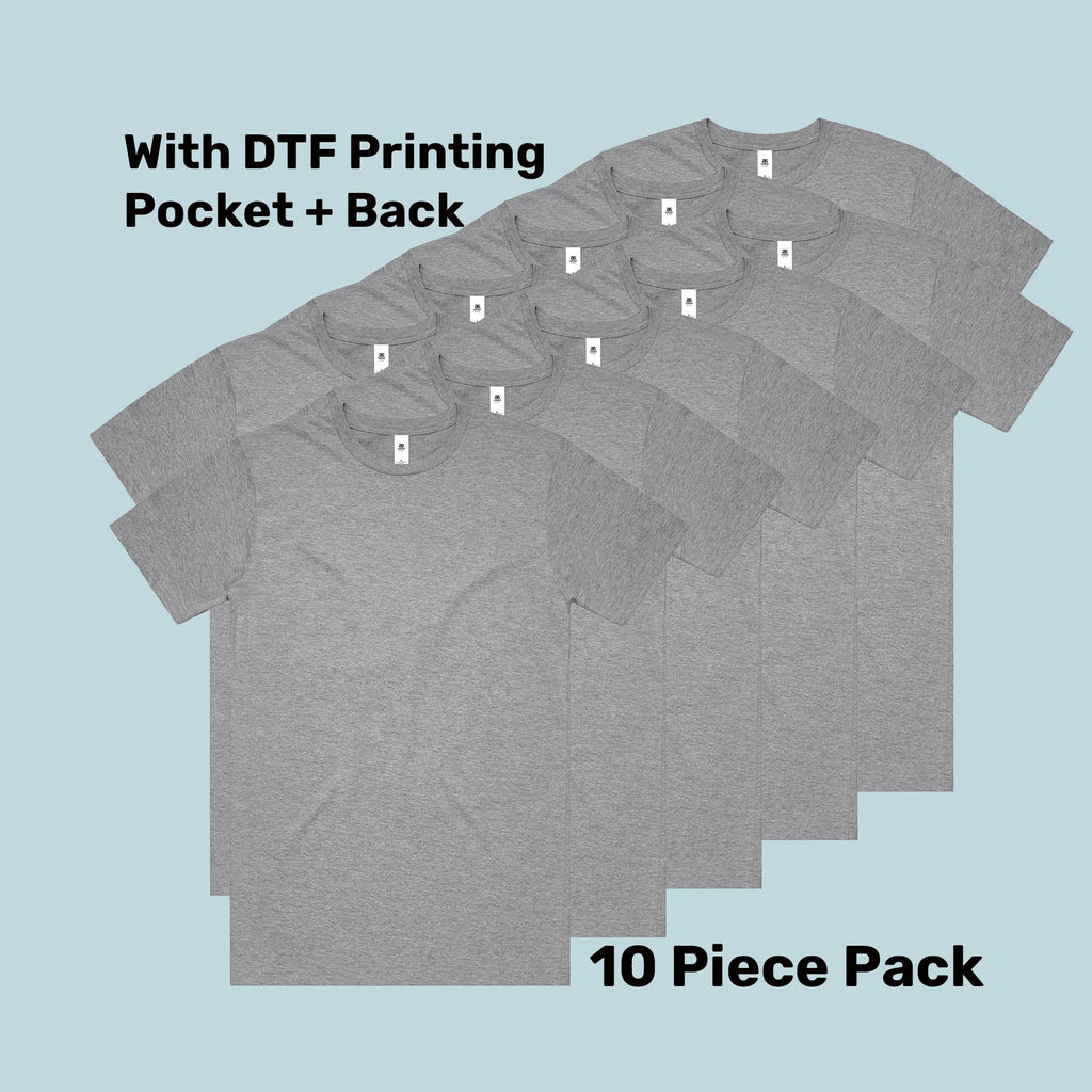 Premium Tubular Tee Pack (5 or 10) – Special Offer | with Custom Printing