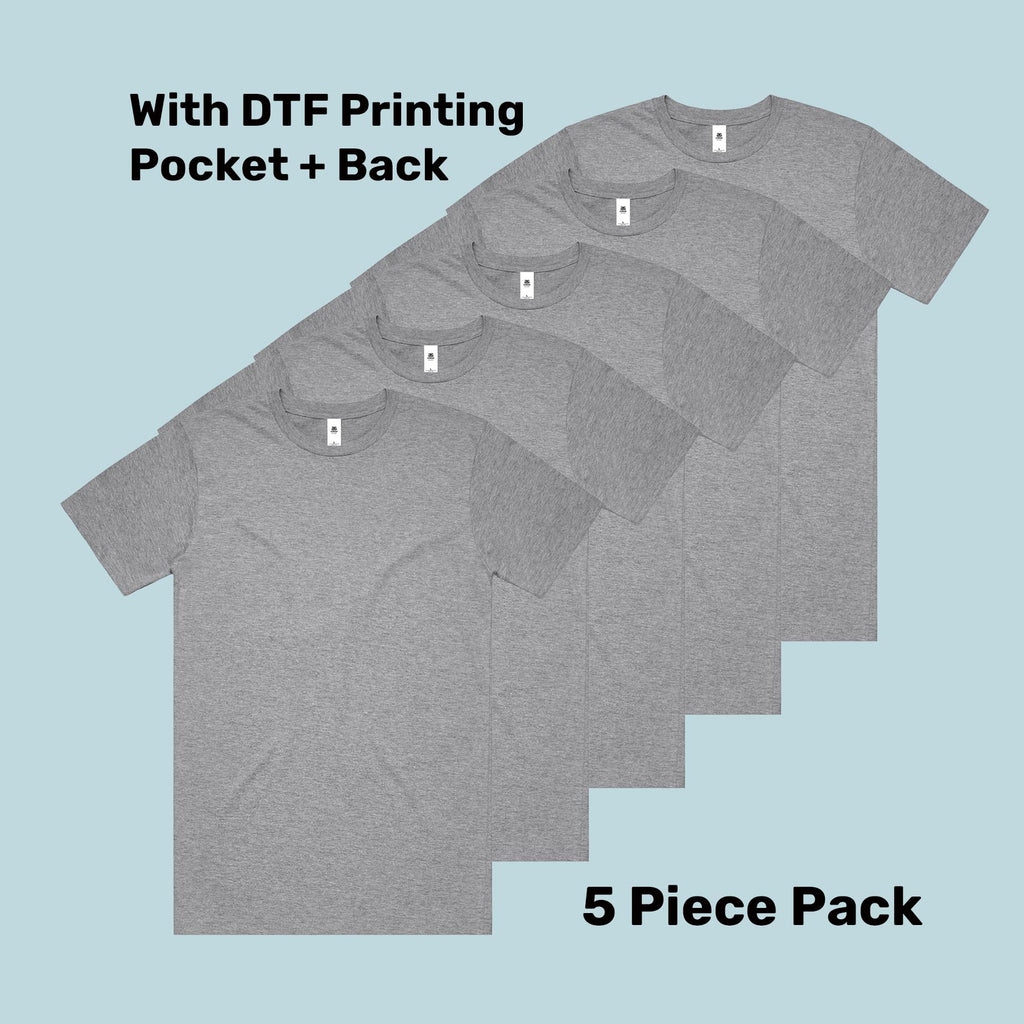 Premium Tubular Tee Pack (5 or 10) – Special Offer | with Custom Printing
