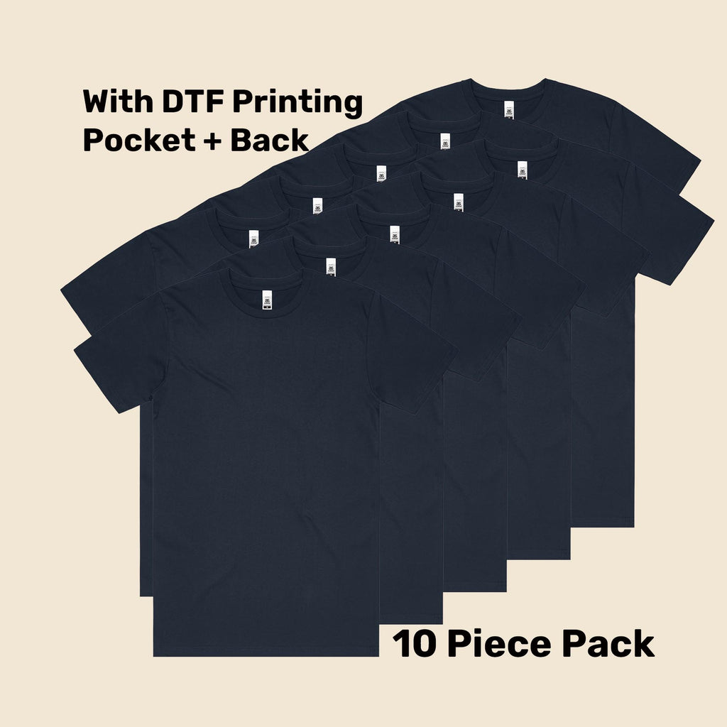 Premium Tubular Tee Pack (5 or 10) – Special Offer | with Custom Printing