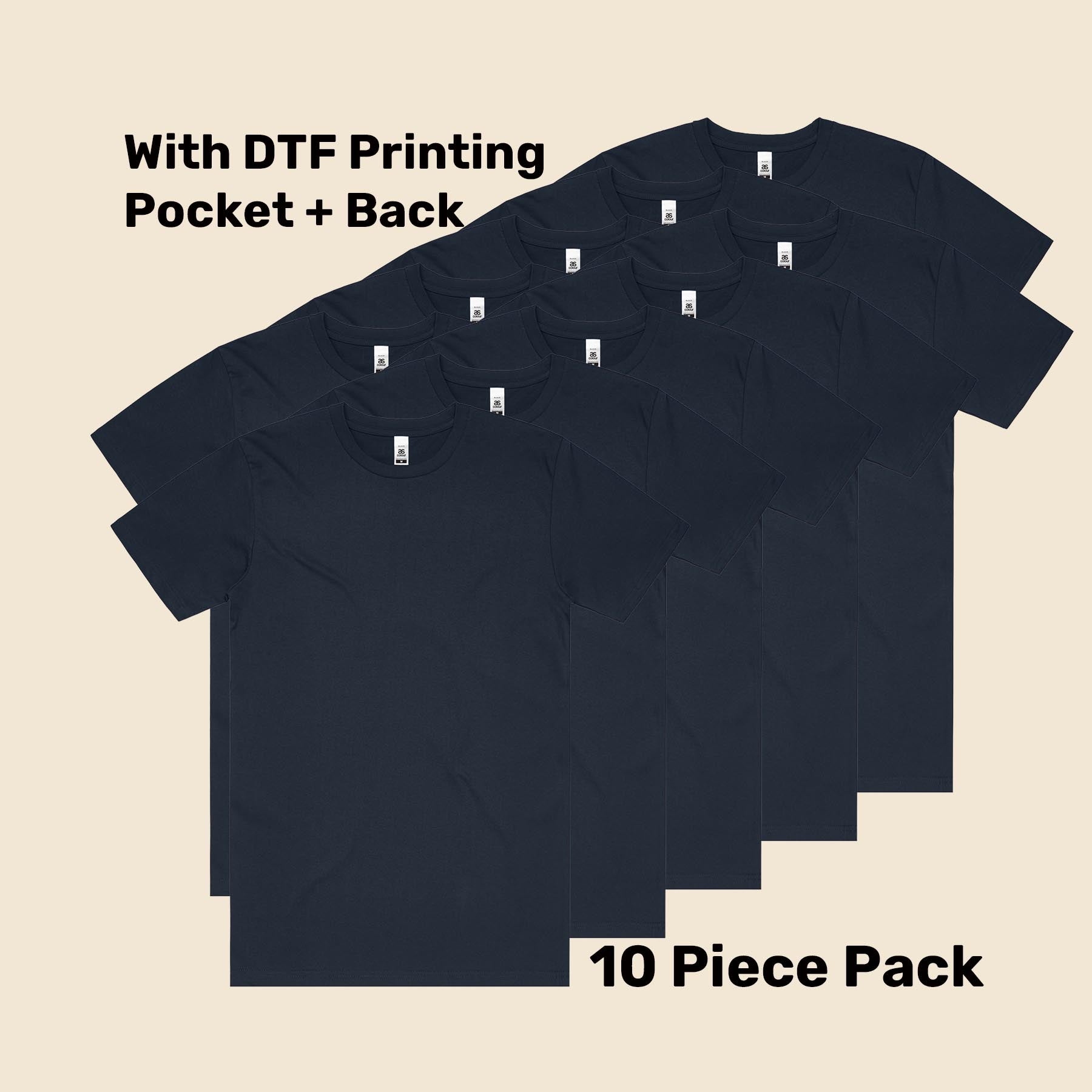 Premium Tubular Tee Pack (5 or 10) – Special Offer | with Custom Printing