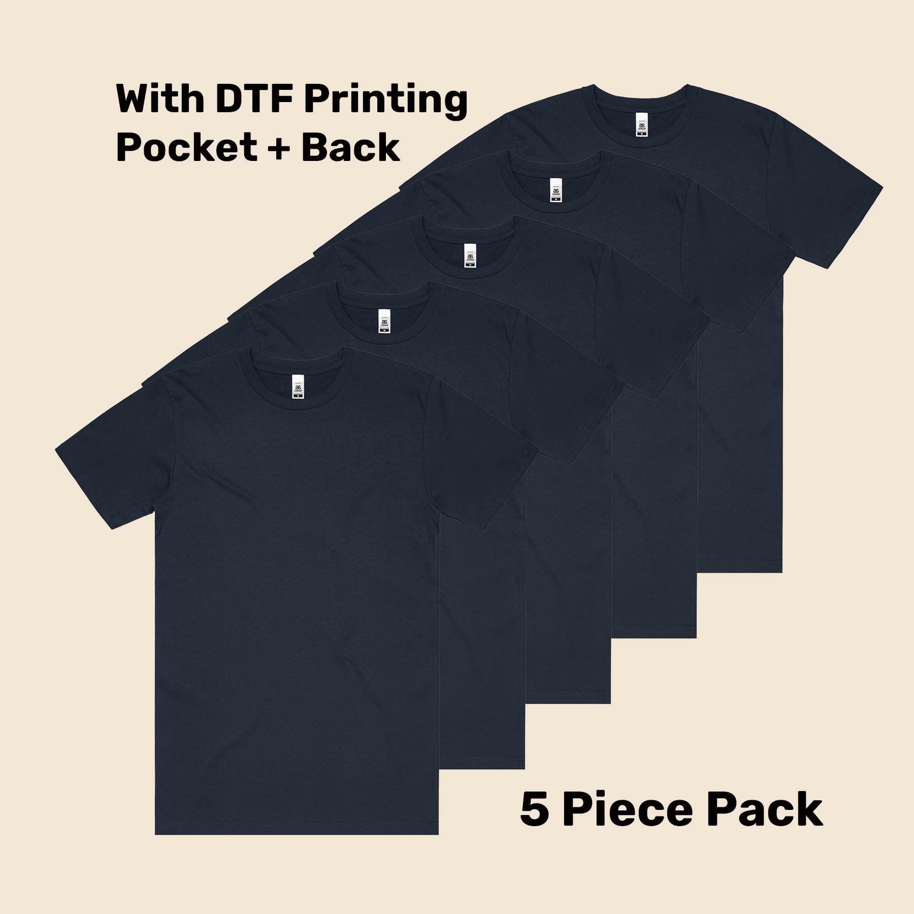 Premium Tubular Tee Pack (5 or 10) – Special Offer | with Custom Printing