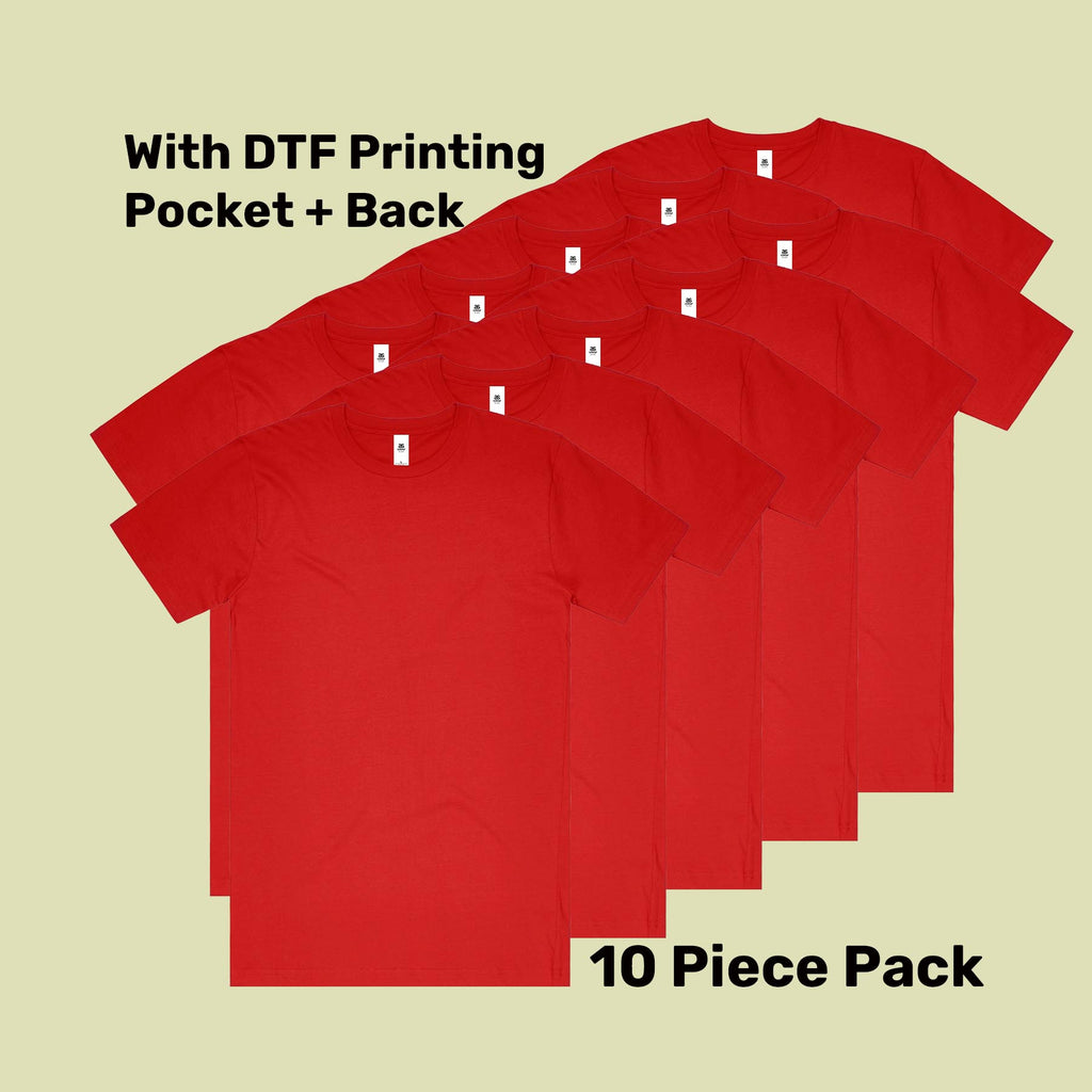 Premium Tubular Tee Pack (5 or 10) – Special Offer | with Custom Printing