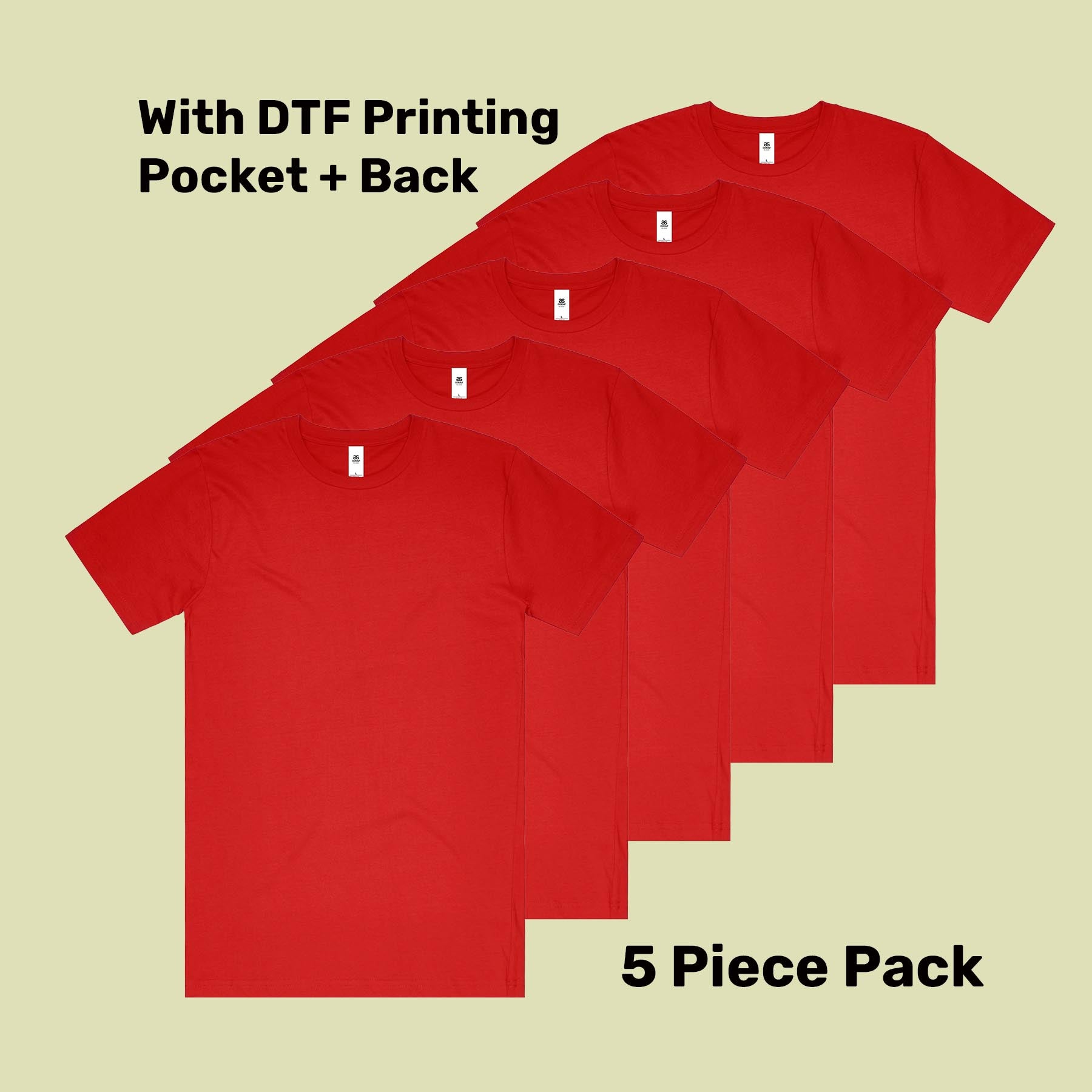 Premium Tubular Tee Pack (5 or 10) – Special Offer | with Custom Printing