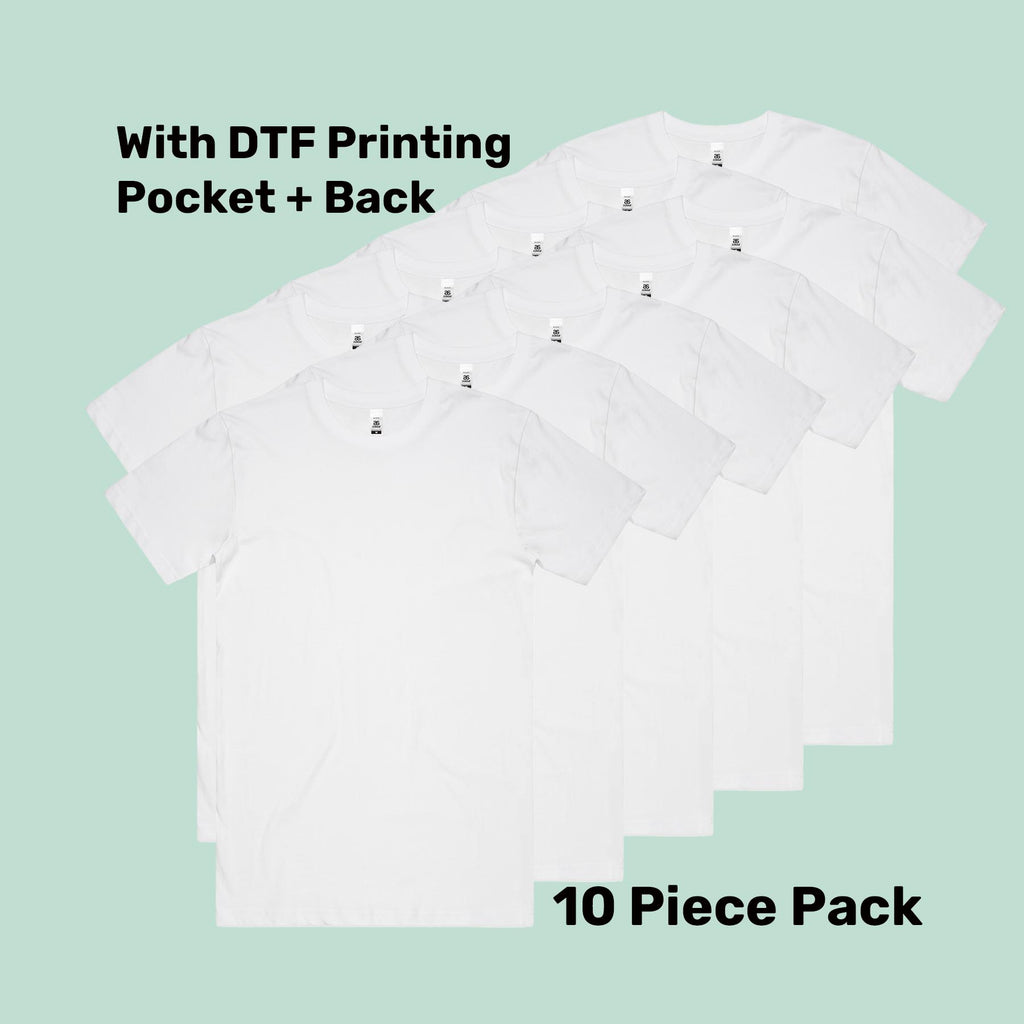Premium Tubular Tee Pack (5 or 10) – Special Offer | with Custom Printing