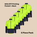 Hi-Vis 3-Layer Softshell Jacket Pack (5 or 10) – Special Offer | Waterproof Workwear with Custom Printing