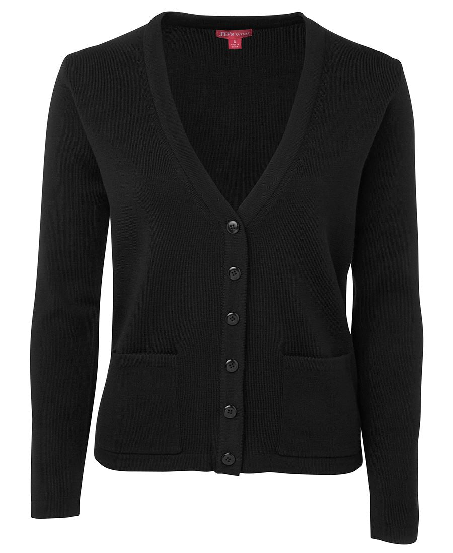 Ladies Wool Blend Cardigan | 12 Gauge Knitwear with Custom Embroidery