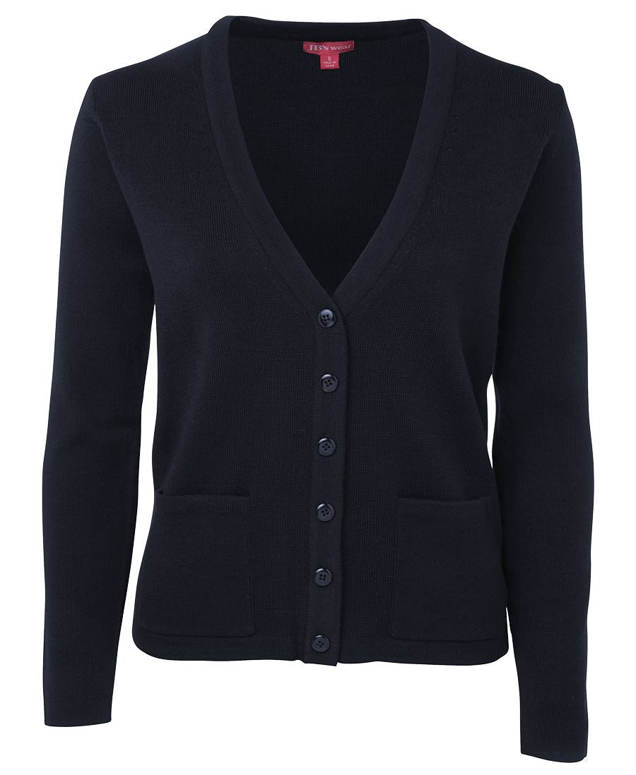 Ladies Wool Blend Cardigan | 12 Gauge Knitwear with Custom Embroidery