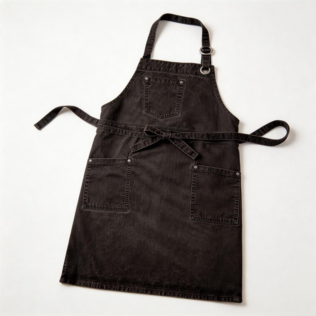 Antique Washed Bib Apron – Custom Printing/Embroidery for Baristas & Café Staff
