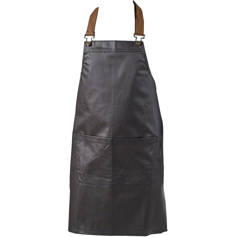 Waxed Finish Heavy Duty Bib Apron – Custom Printing/Embroidery for Baristas & Café Staff