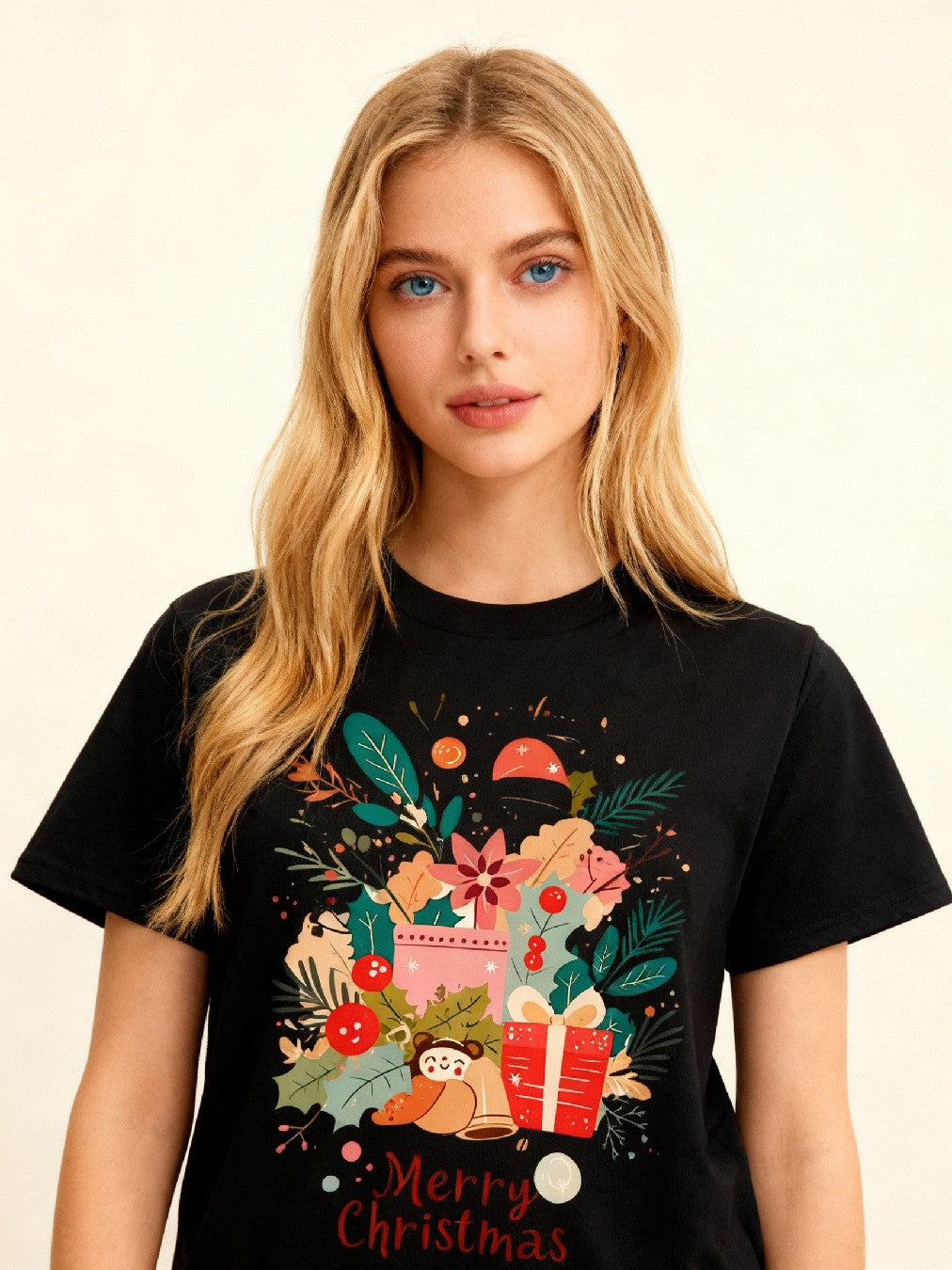 Graphic T-shirt - Kids & Adult Christmas Matching Tee (Nature-themed)