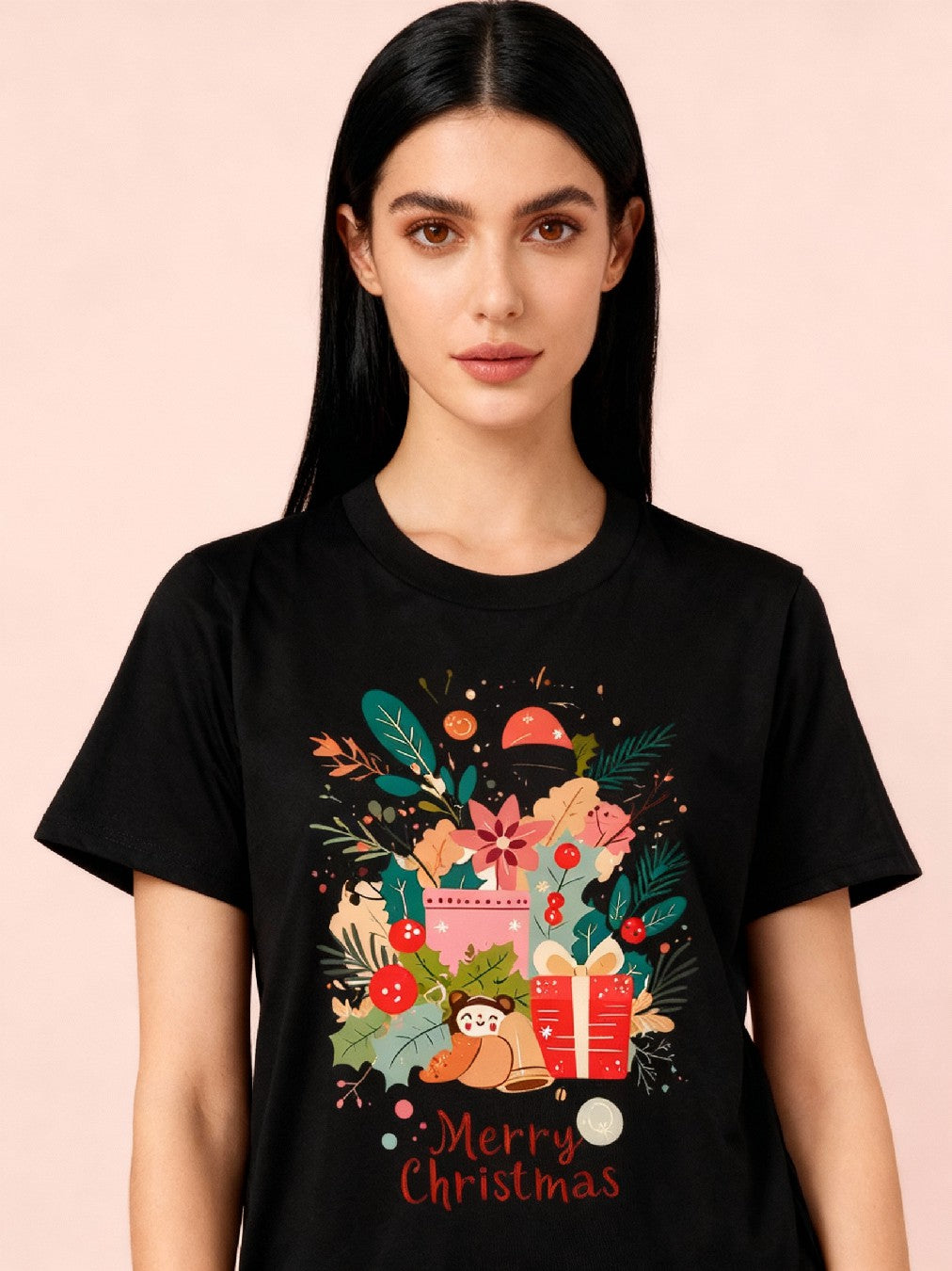 Graphic T-shirt - Kids & Adult Christmas Matching Tee (Nature-themed)